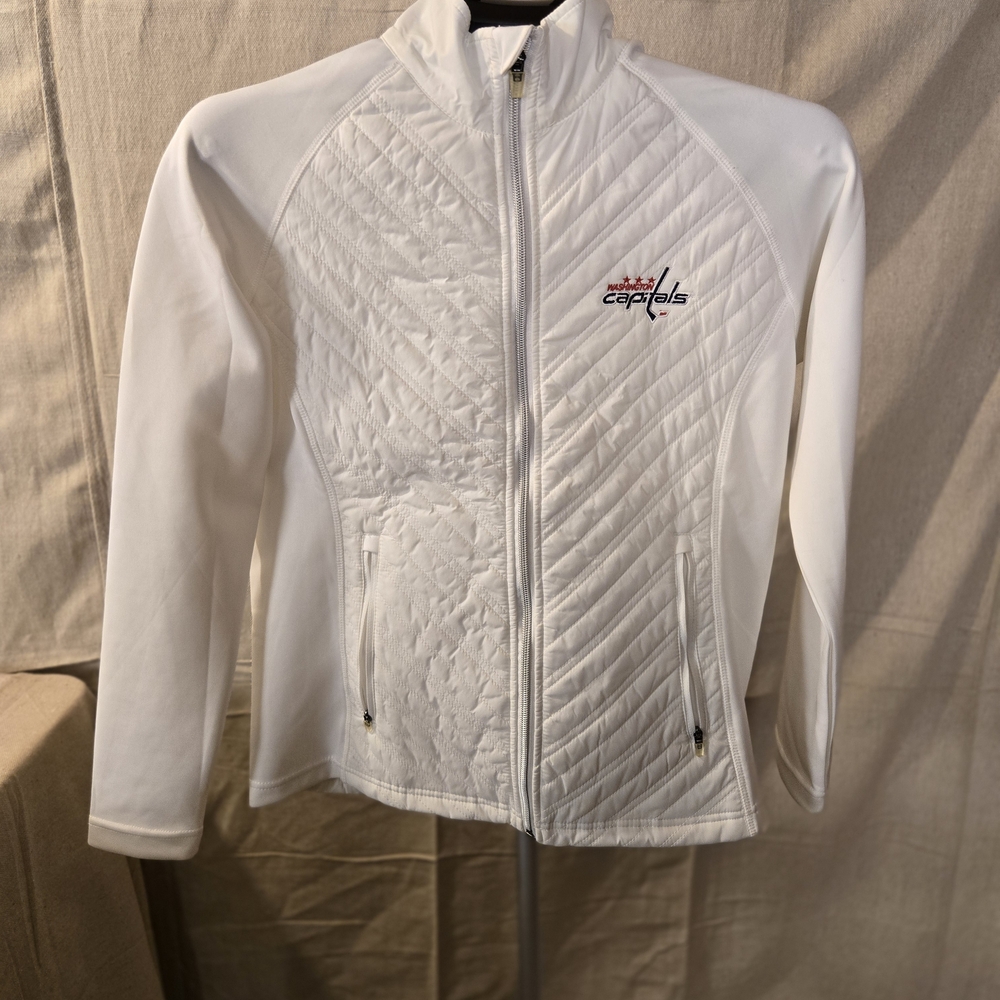 Levelwear Washington Capitals Quilted Full Zip Jacket Women S White
